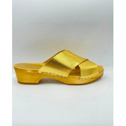 Sabots Eva - cuir gold...