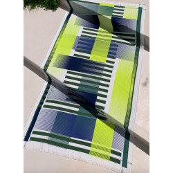 Drap de plage vibrant kaki