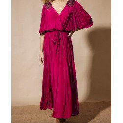 Robe louizon maxi fuchsia